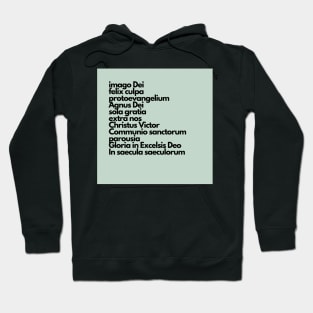 latin summary of the faith, green Hoodie